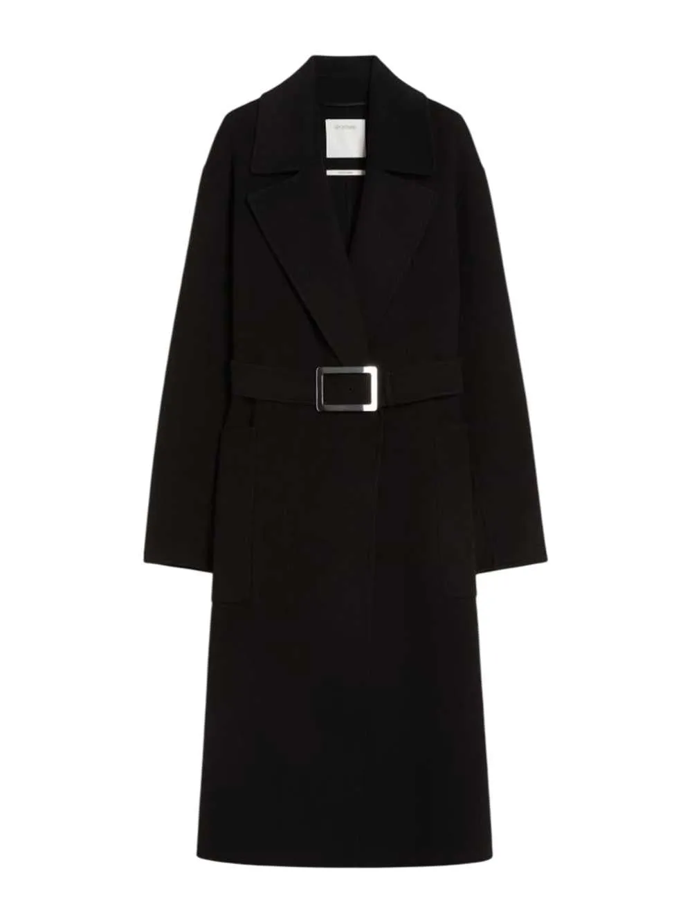 Cappotto A Vestaglia In Pura Lana - Nero sold by Wanan Luxury