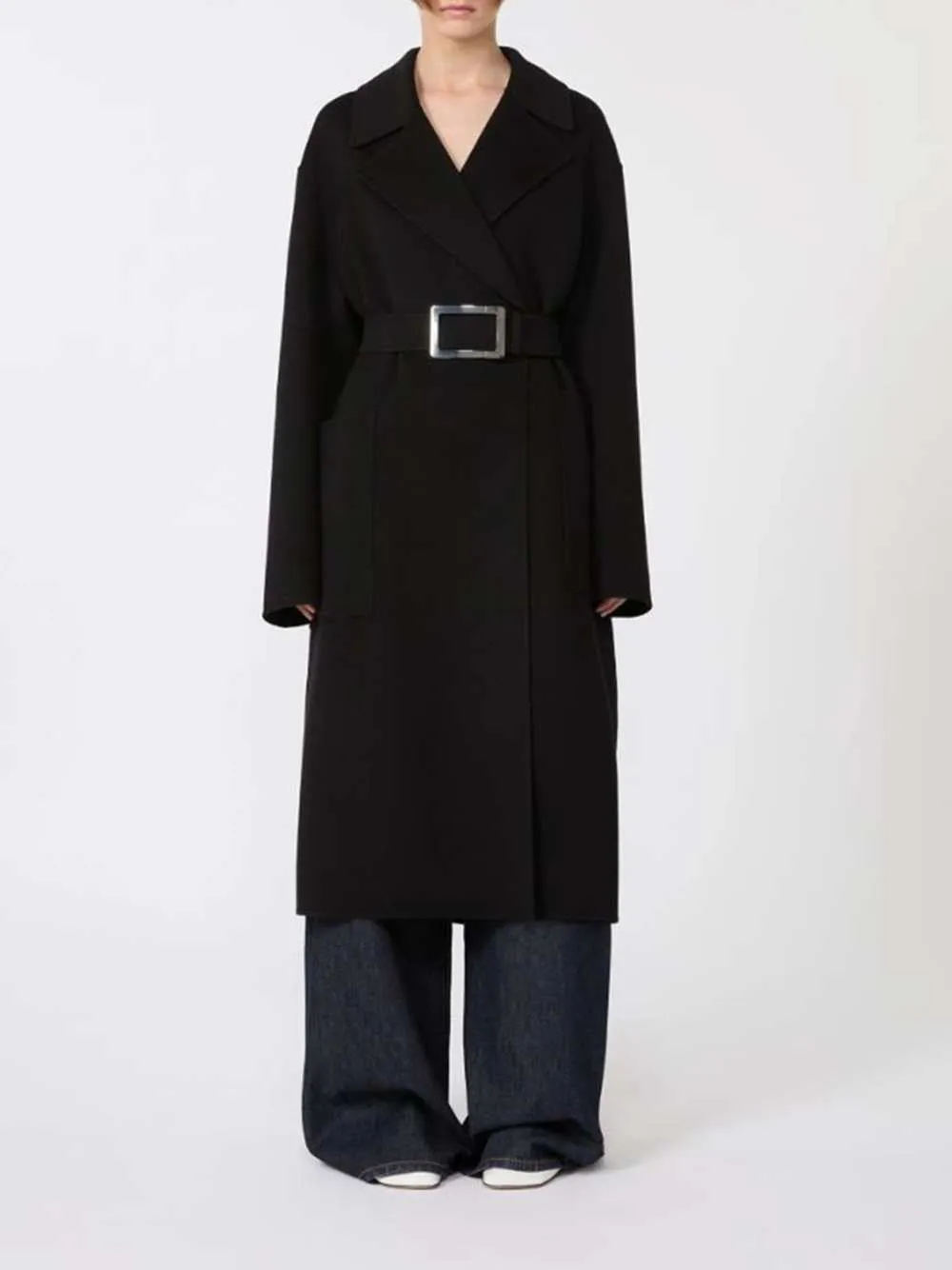 Cappotto A Vestaglia In Pura Lana - Nero sold by Wanan Luxury product image thumbnail 2