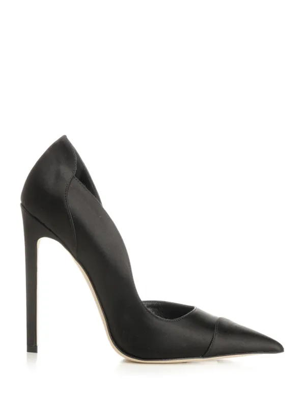 Brigitte DéColleté In Black Satin Pumps Black made by Jimmy Choo
