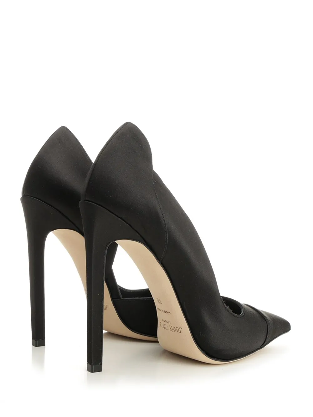 Brigitte DéColleté In Black Satin Pumps Black sold by Wanan Luxury product image thumbnail 3
