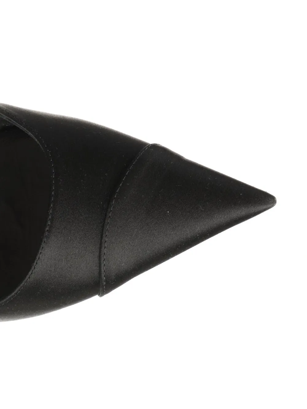Brigitte DéColleté In Black Satin Pumps Black sold by Wanan Luxury product image thumbnail 4