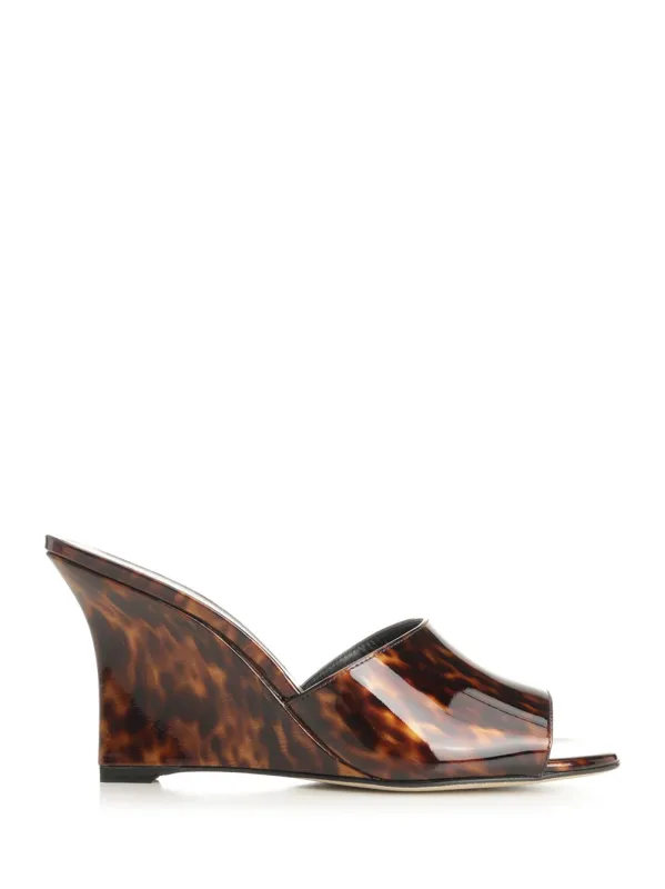 Mule Vinnie Wedge 85 Sandals Animalier made by Stuart Weitzman