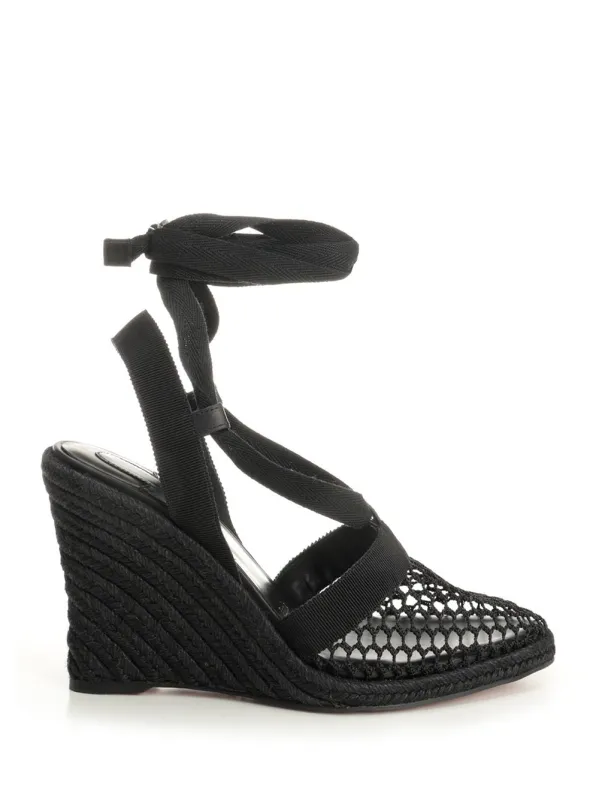 Toleda" Espadrille Sandals Black made by Christian Louboutin