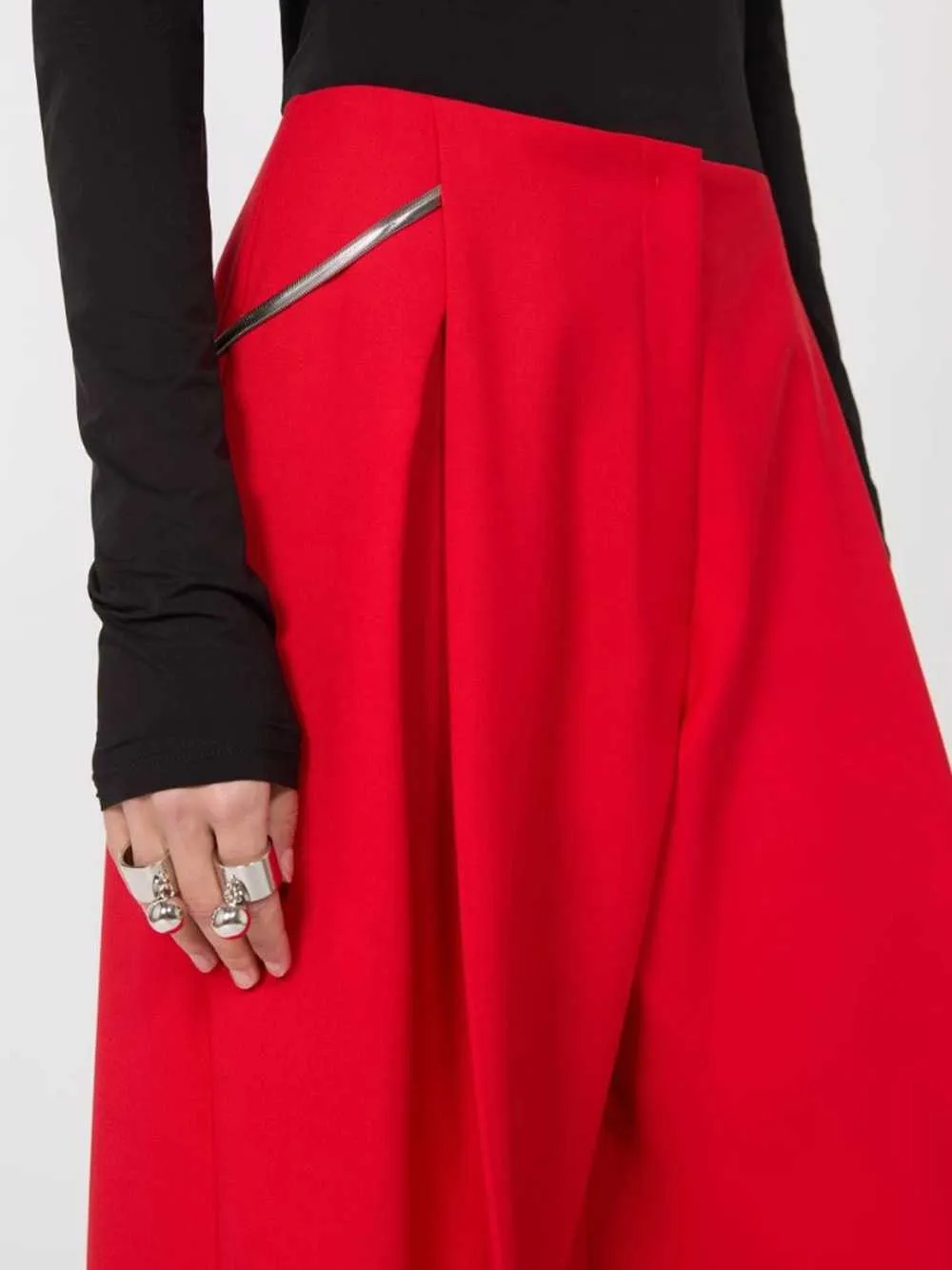 Stretch Wool Pleated Pants - Red sold by Wanan Luxury product image thumbnail 4