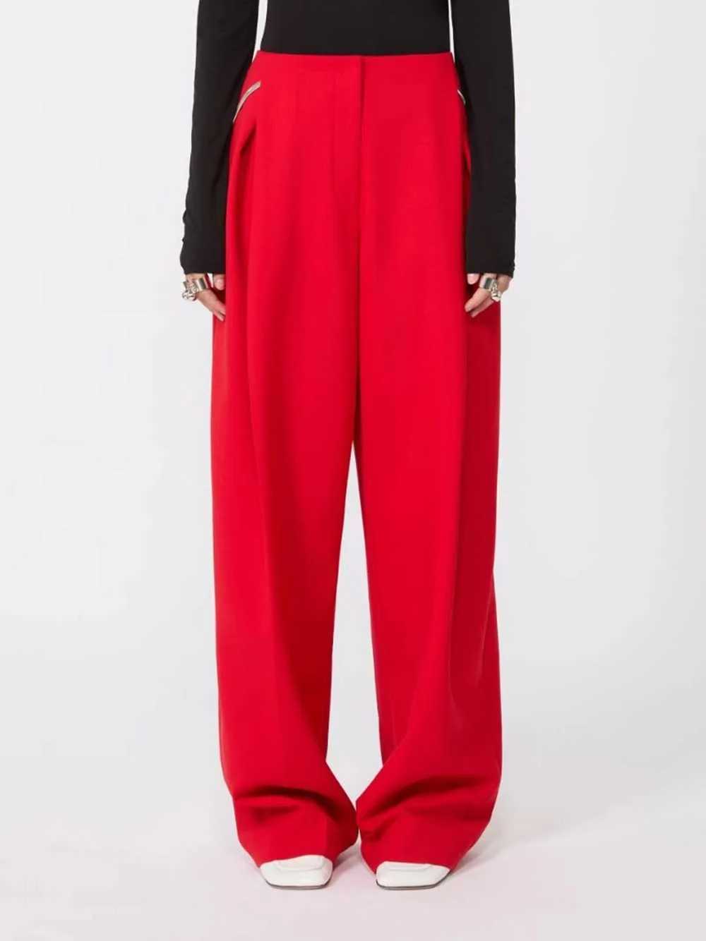 Stretch Wool Pleated Pants - Red sold by Wanan Luxury product image thumbnail 2