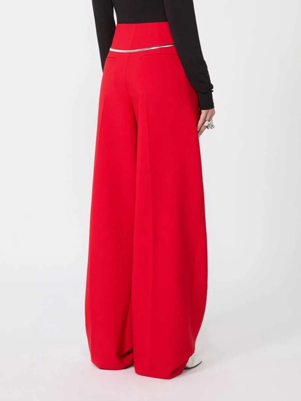 Stretch Wool Pleated Pants - Red sold by Wanan Luxury product image thumbnail 3