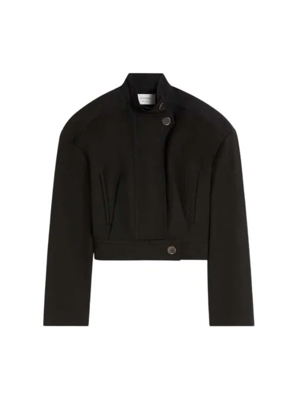 Oversized Cotton Bomber Jacket - Black made by Sportmax
