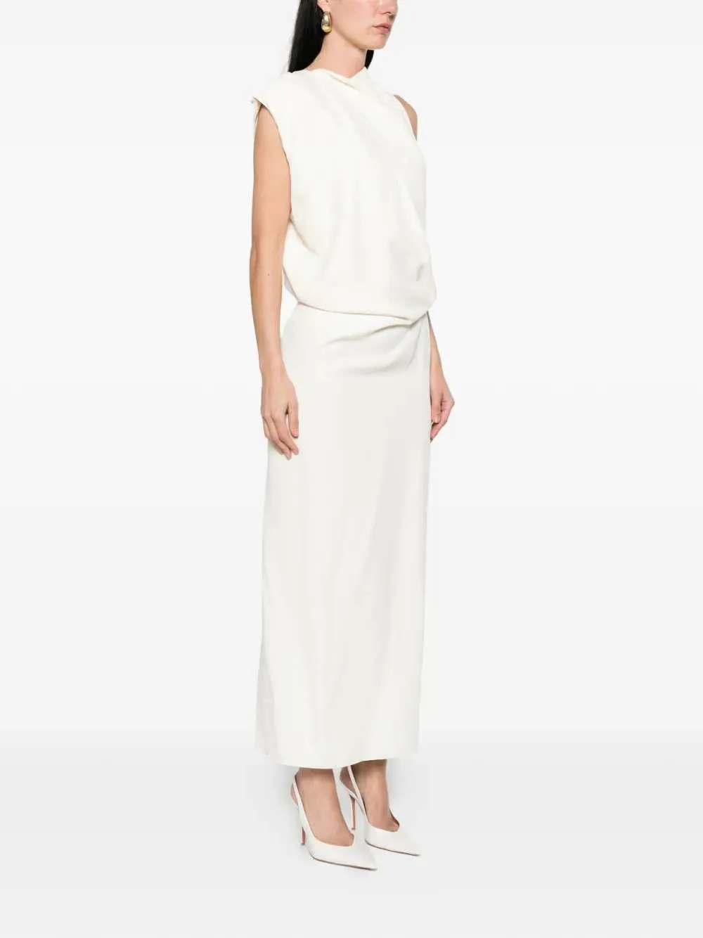 Draped Midi Dress sold by Wanan Luxury product image thumbnail 3
