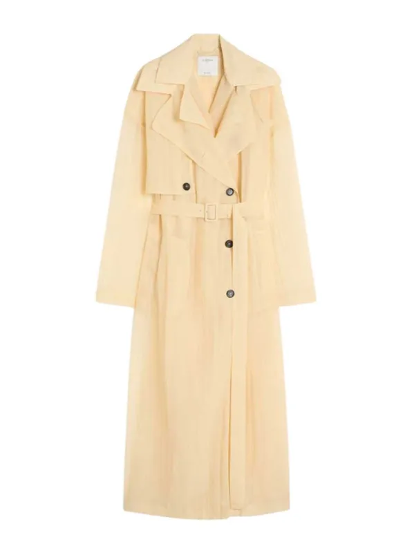 Two-Piece Trench Coat In Technical Fabric - Vanilla made by Sportmax