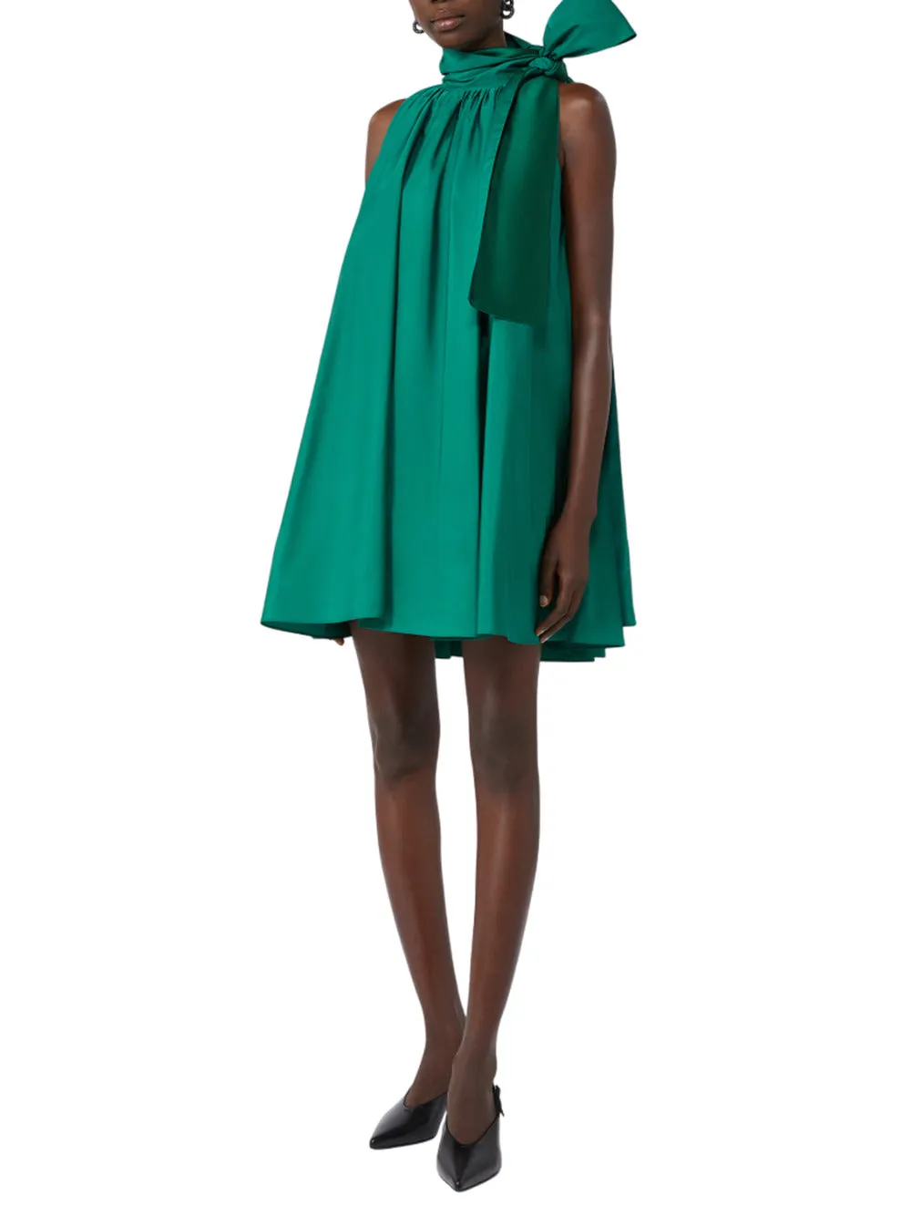 Short, Sleeveless, Flared Dress With A Pleated Design That Creates Volume. sold by Wanan Luxury product image thumbnail 3