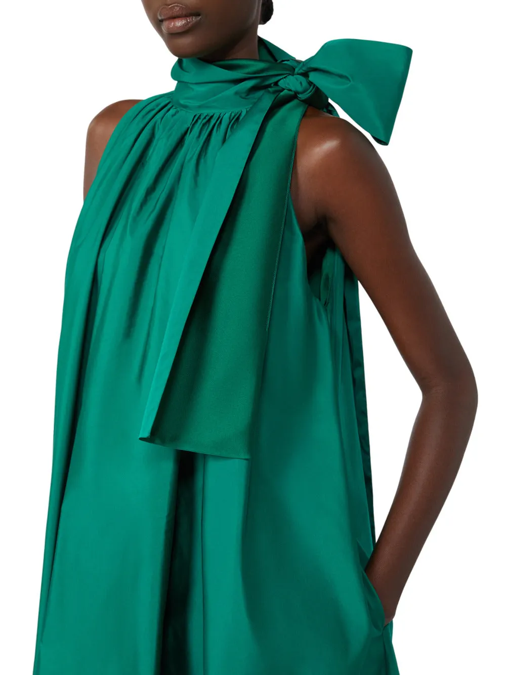 Short, Sleeveless, Flared Dress With A Pleated Design That Creates Volume. sold by Wanan Luxury product image thumbnail 5