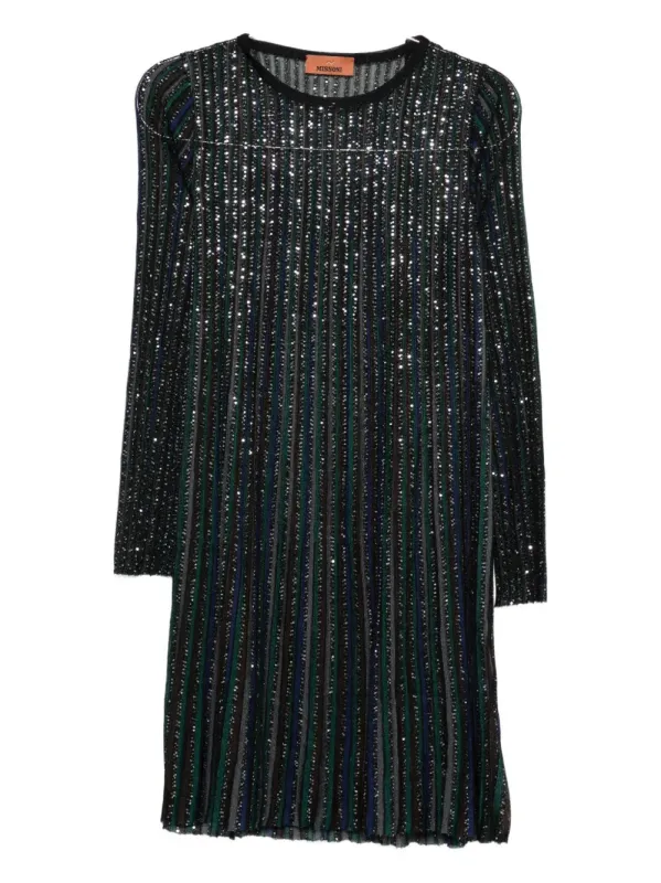 Decorated Striped Dress made by Missoni