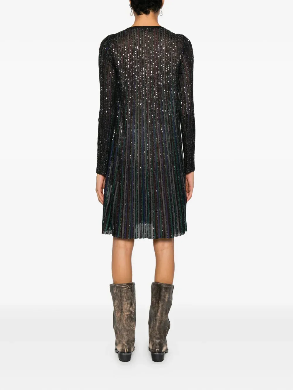 Decorated Striped Dress sold by Wanan Luxury product image thumbnail 3