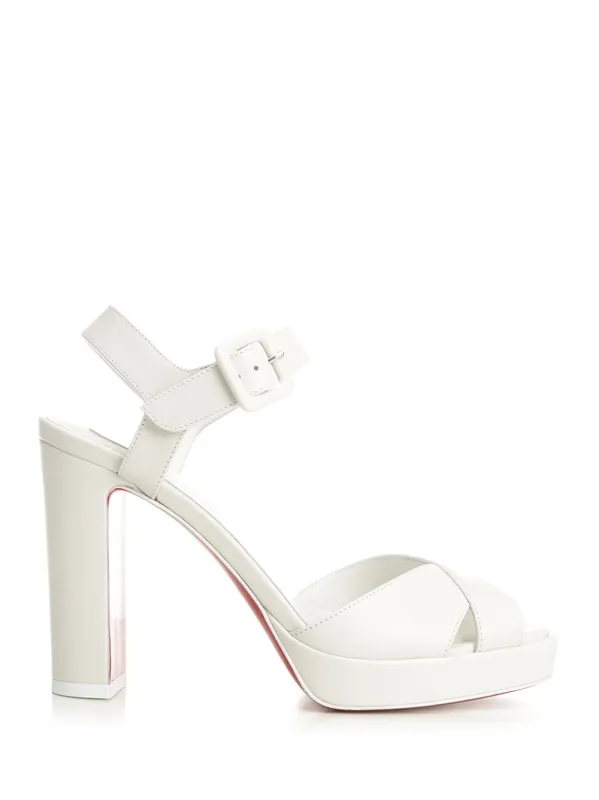 Cora 100 Nappa/Lining Sandals White made by Christian Louboutin