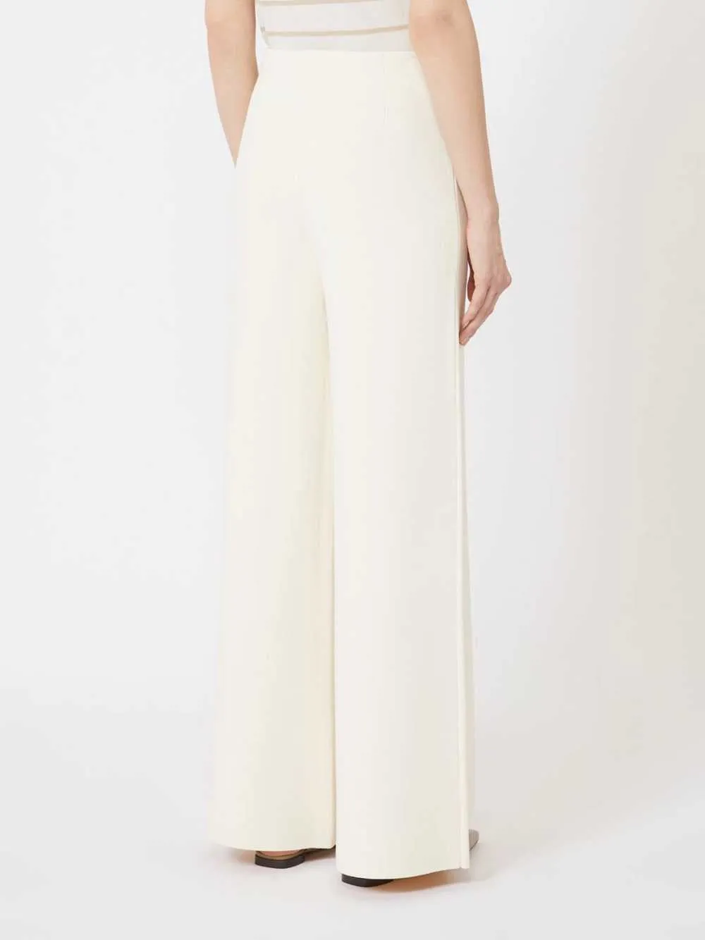 Viscose CrêPe Knit Pants - Ivory sold by Wanan Luxury product image thumbnail 3