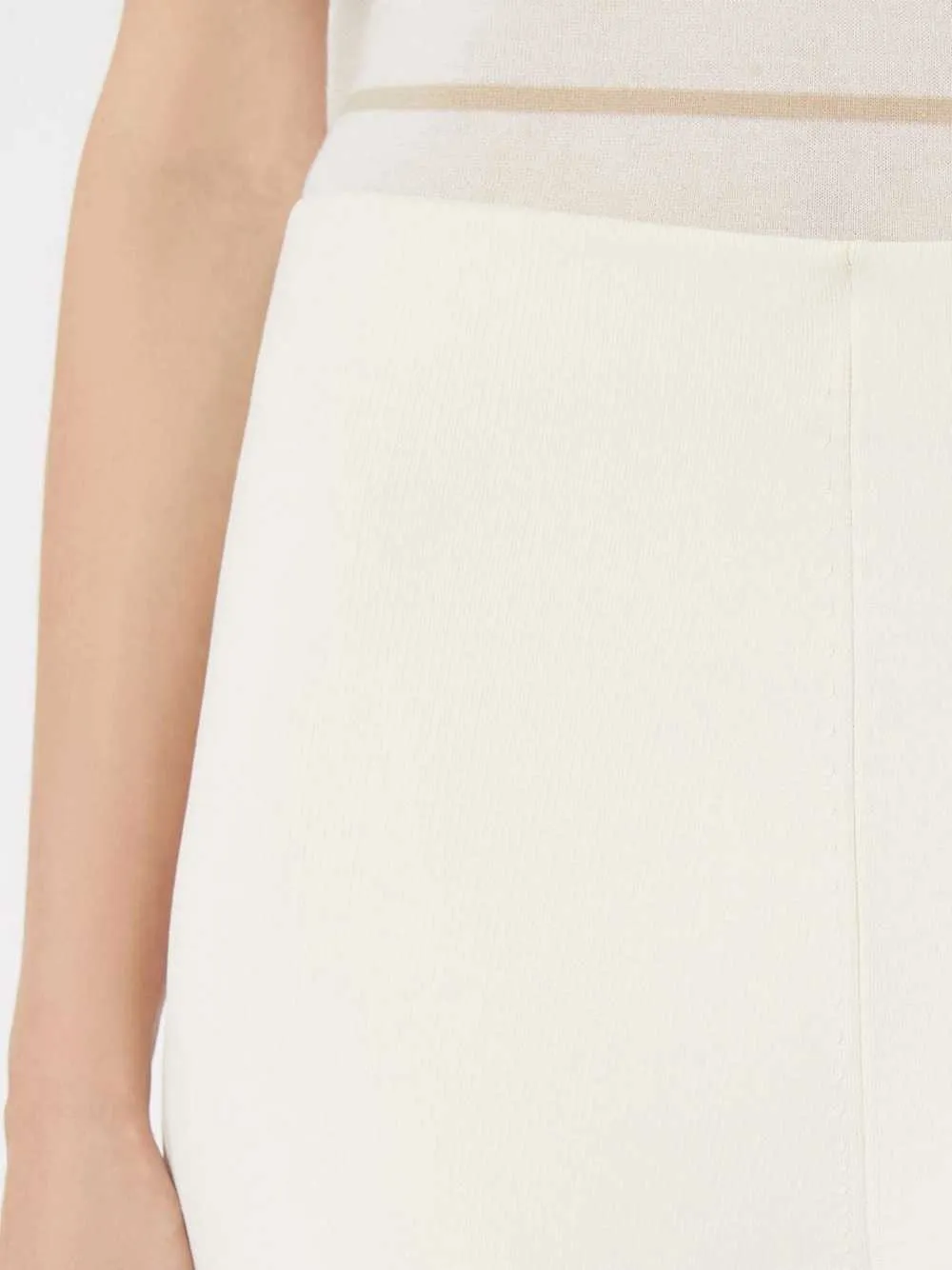 Viscose CrêPe Knit Pants - Ivory sold by Wanan Luxury product image thumbnail 4