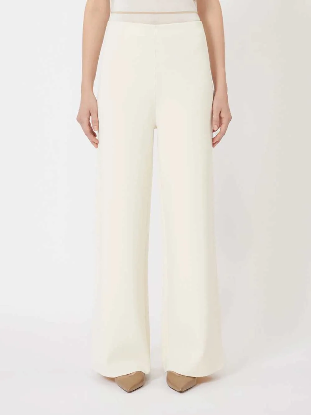 Viscose CrêPe Knit Pants - Ivory sold by Wanan Luxury product image thumbnail 2