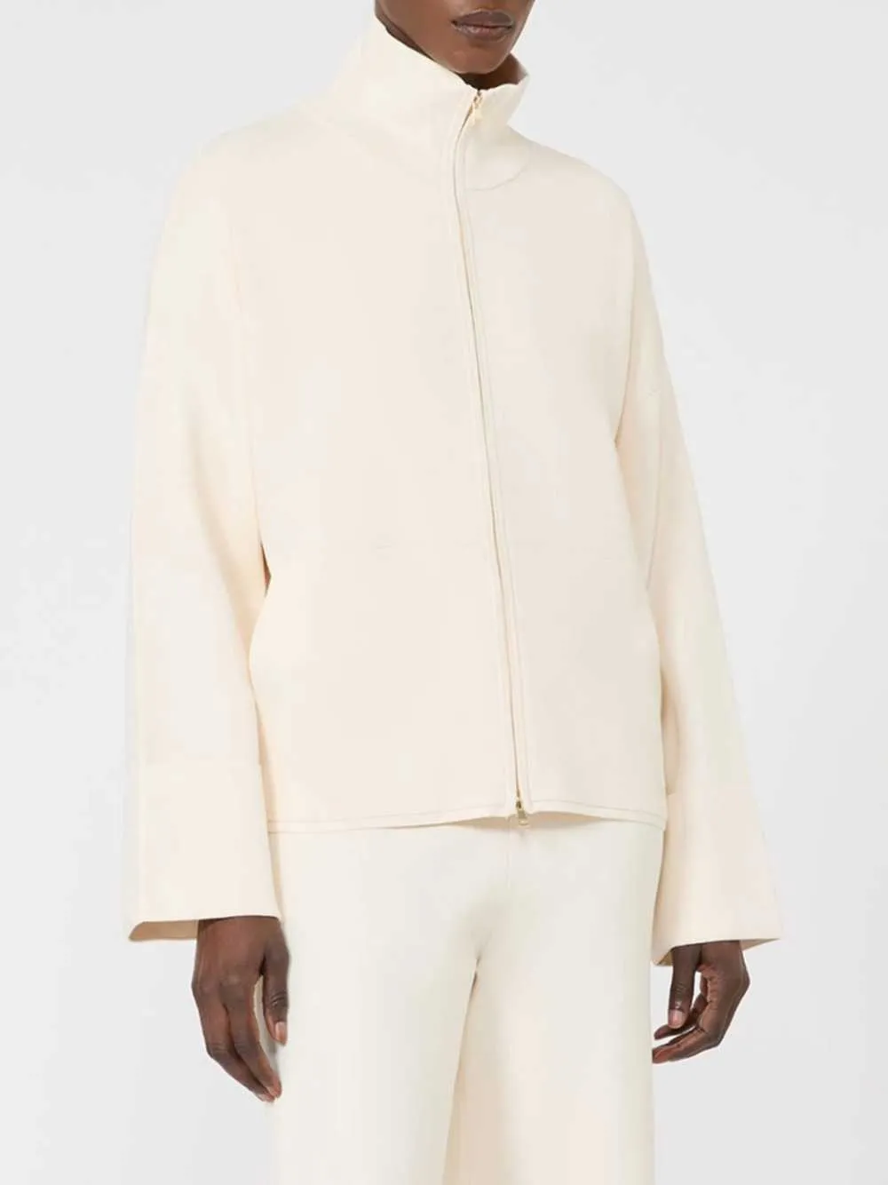 Viscose CrêPe Yarn Cardigan - Ivory sold by Wanan Luxury product image thumbnail 3
