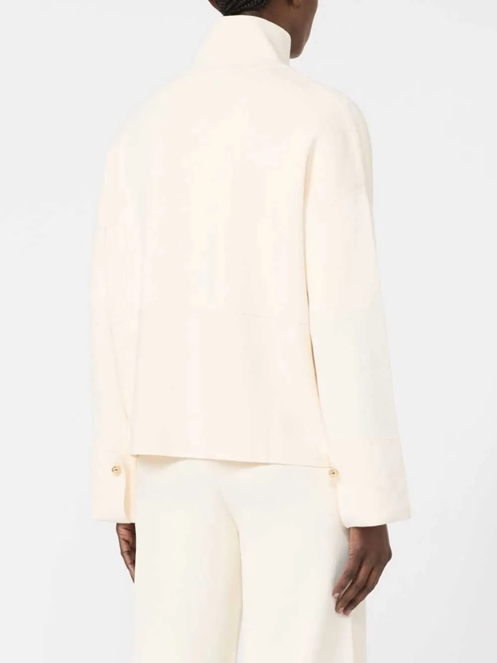 Viscose CrêPe Yarn Cardigan - Ivory sold by Wanan Luxury product image thumbnail 4