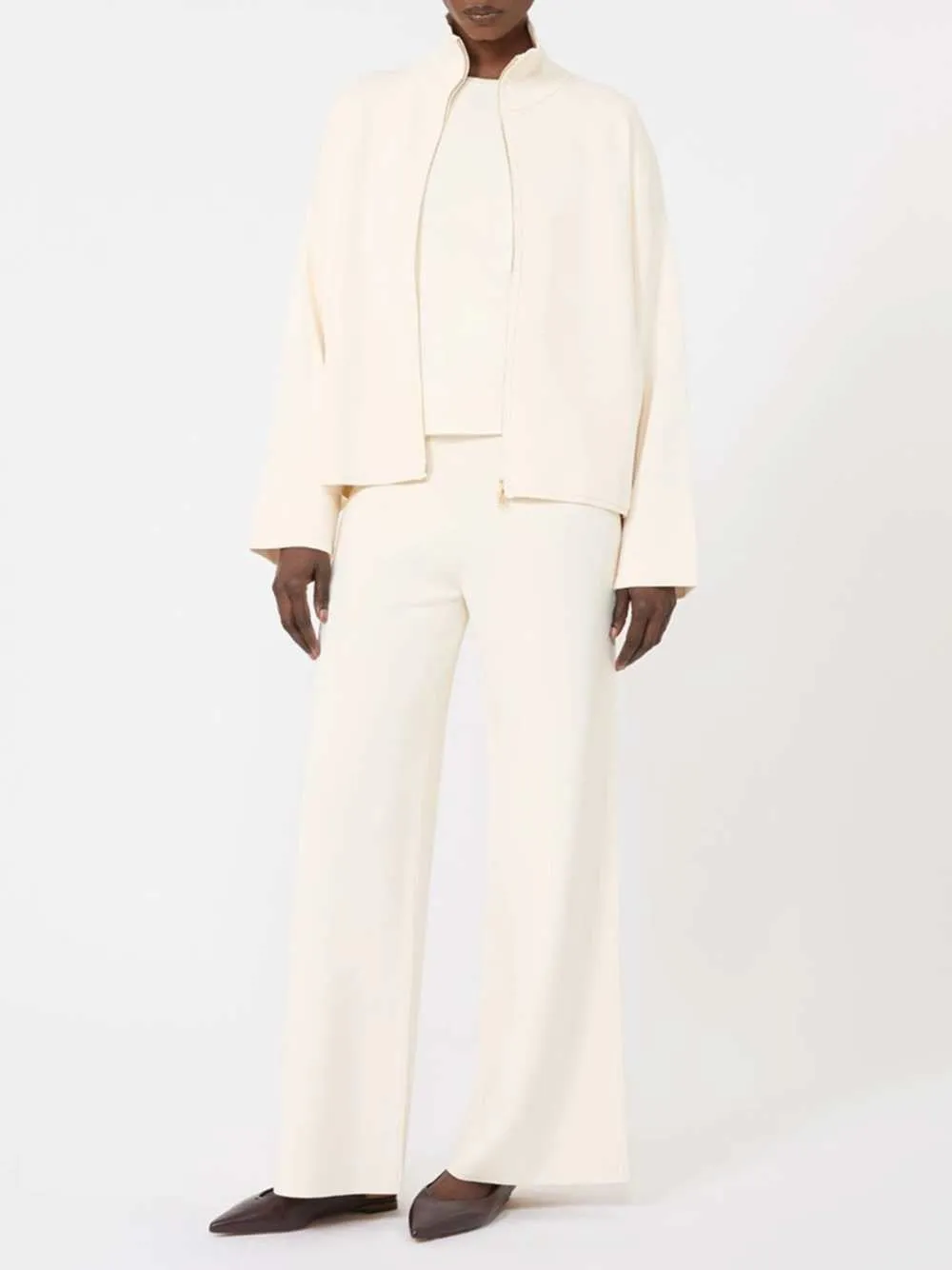 Viscose CrêPe Yarn Cardigan - Ivory sold by Wanan Luxury product image thumbnail 2