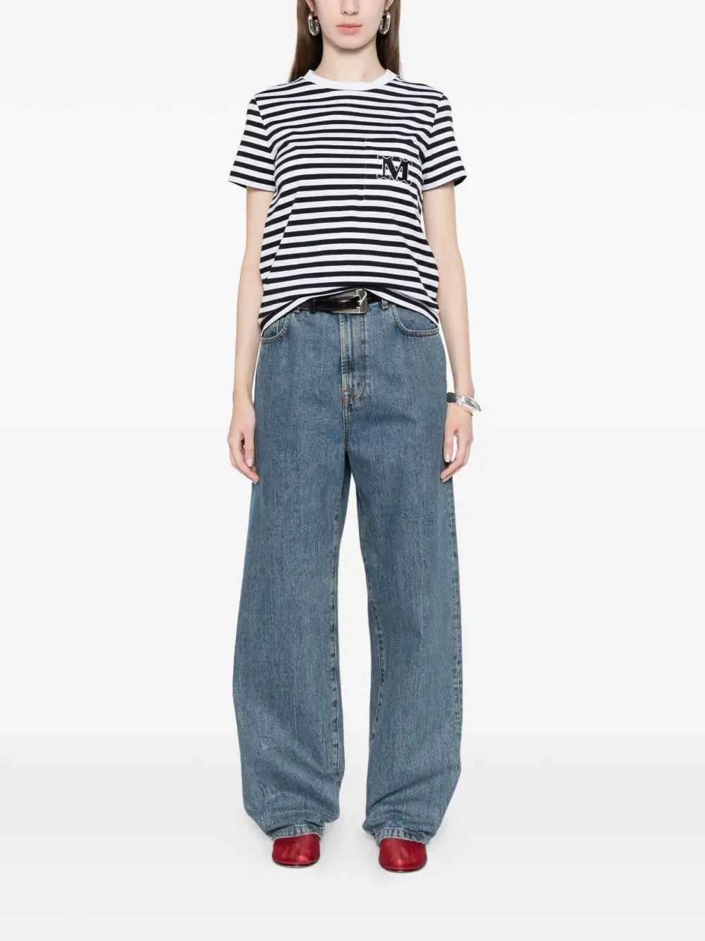 Striped T-Shirt With Applique sold by Wanan Luxury product image thumbnail 2