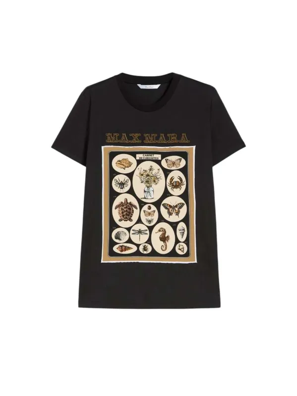 Cotton Jersey T-Shirt - Black made by MaxMara