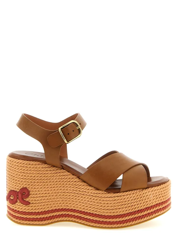 ChloƩ Sand Wedges Brown made by Chloe