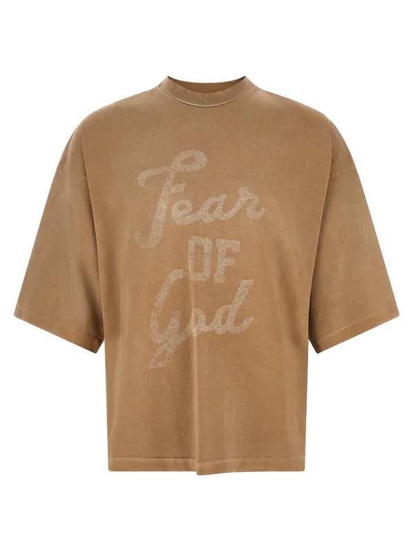 Fear Of God, 9 T-Shirt Beige made by Fear of God