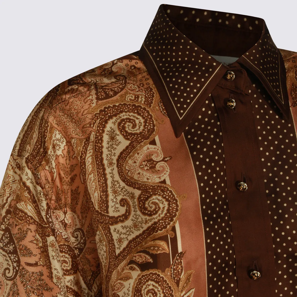 Shirts Caramel Paisley sold by Wanan Luxury product image thumbnail 4