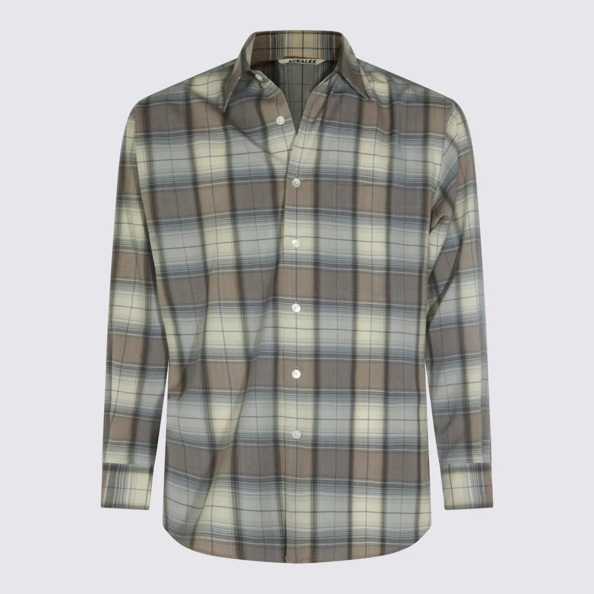 Shirts Blue Gray Check sold by Wanan Luxury