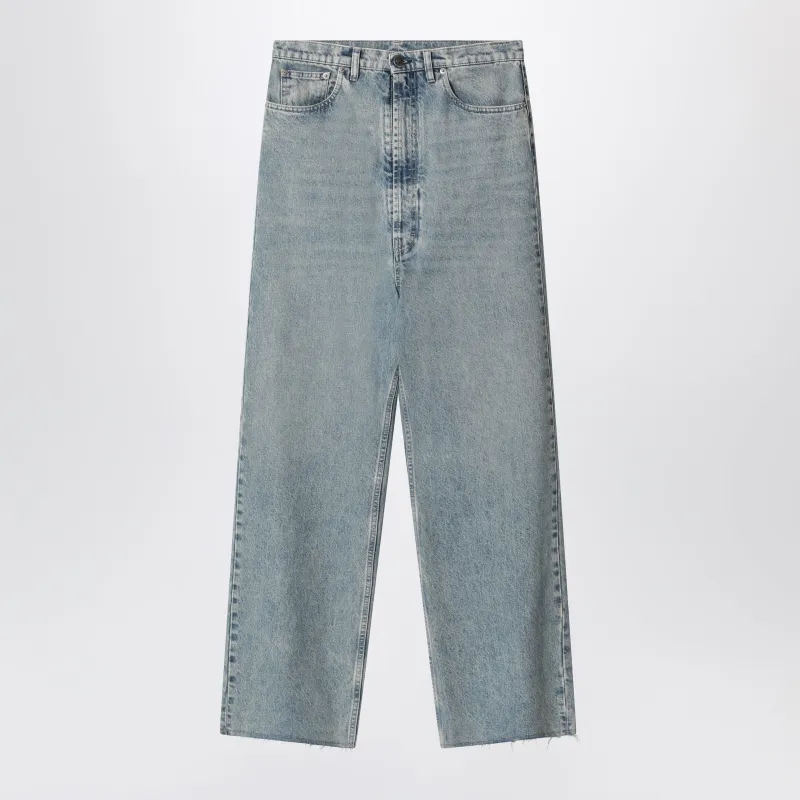 Wide-Leg Jeans In Cotton In Ice Blue made by Maison Margiela
