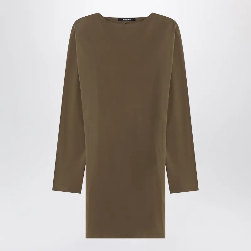 Dark Khaki Green Mistral Dress made by Jacquemus
