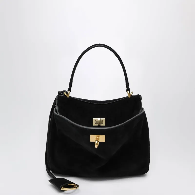 Rodeo Mini Handbag In Calf Suede, Black made by Balenciaga