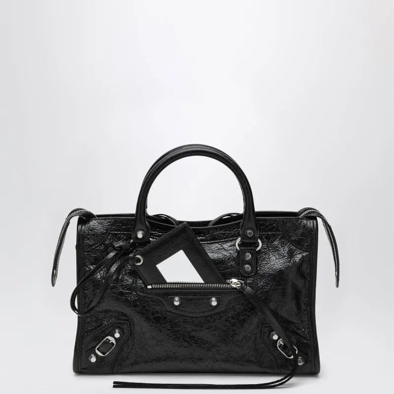 Le City Small Lambskin Leather Bag In Black made by Balenciaga