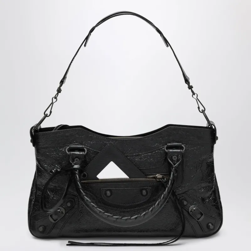 Le City First Lambskin Leather Handbag In Black made by Balenciaga