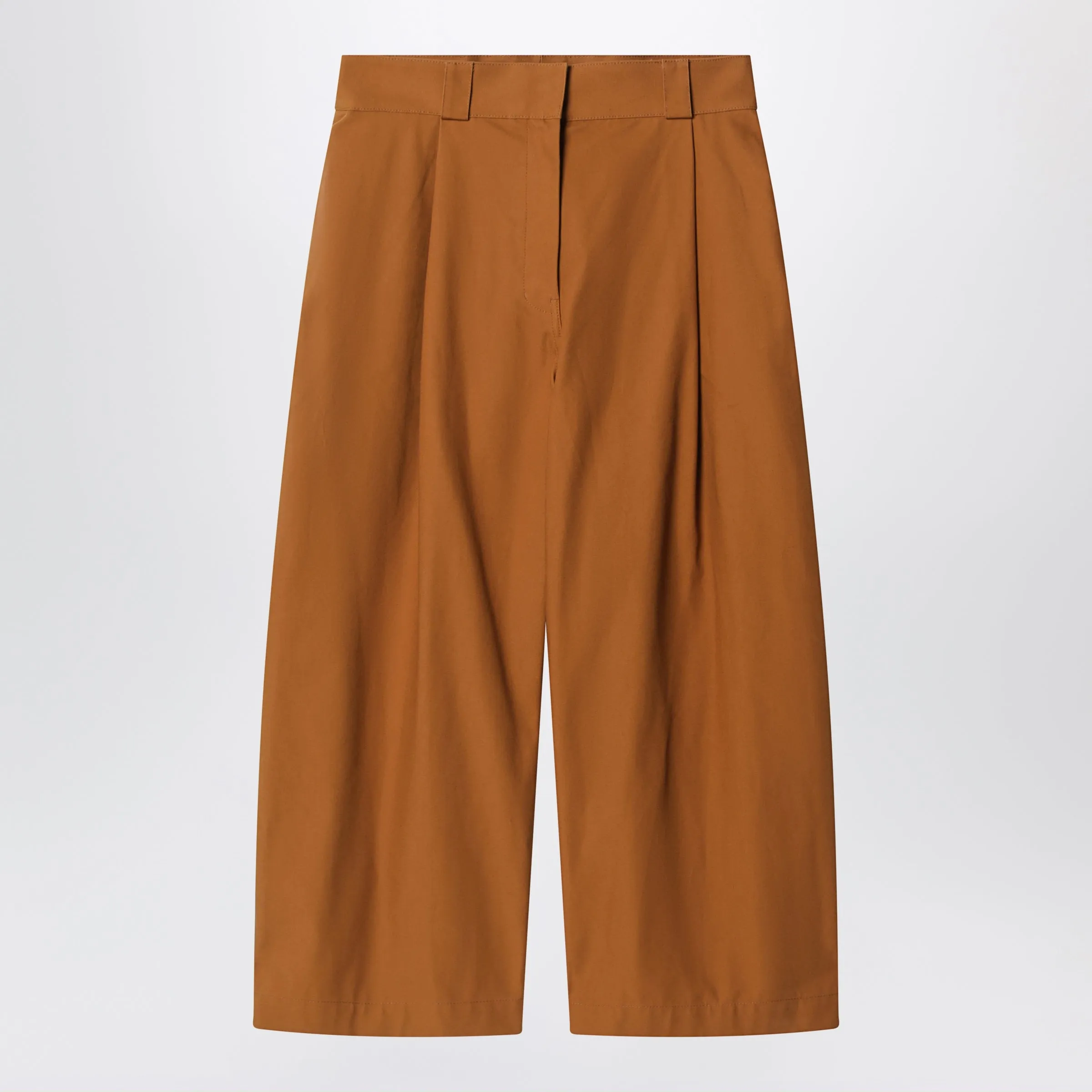 Camel-Colored Cotton Trousers sold by Wanan Luxury