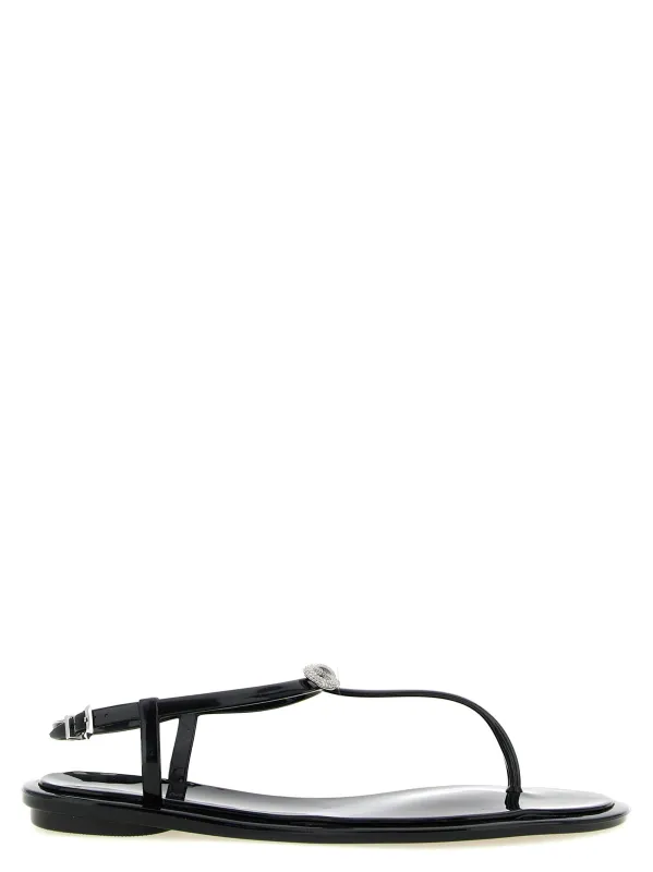 Double Bow Sandals Black made by MACH & MACH