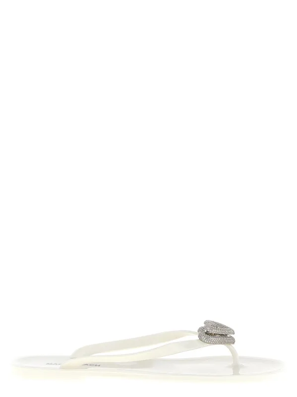 Double Heart Sandals White made by MACH & MACH