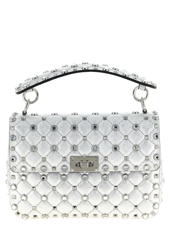 Rockstud Spike Shoulder Bags Silver made by Valentino Garavani
