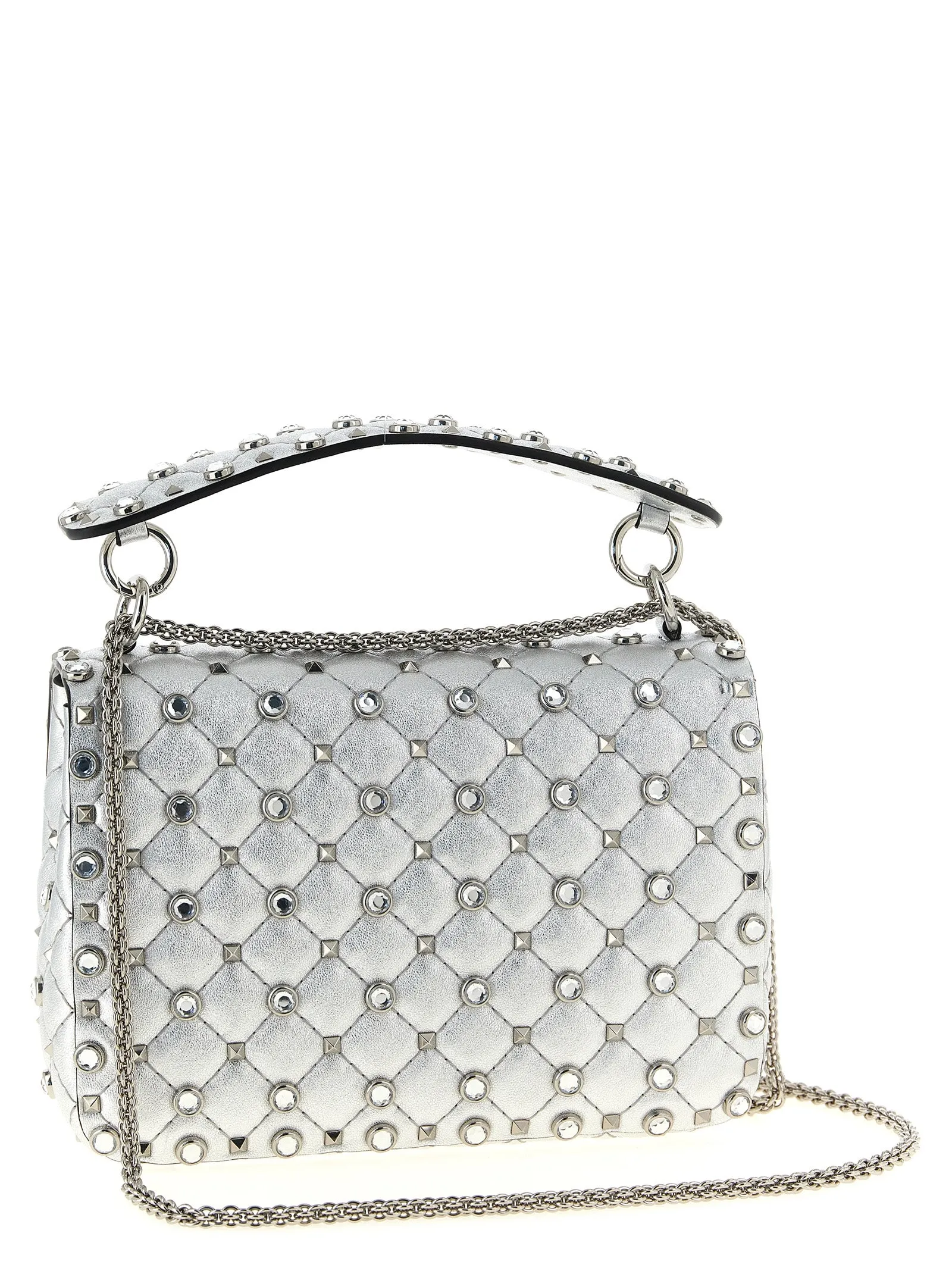 Rockstud Spike Shoulder Bags Silver sold by Wanan Luxury product image thumbnail 2