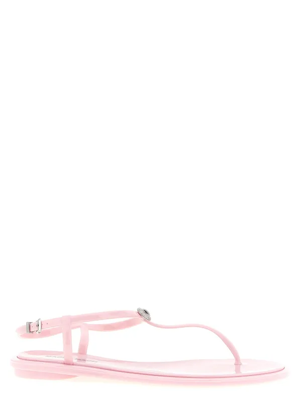 Double Bow Sandals Pink made by MACH & MACH