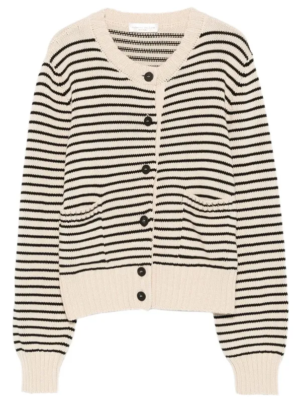 Striped Cotton Cardigan made by Roberto Collina