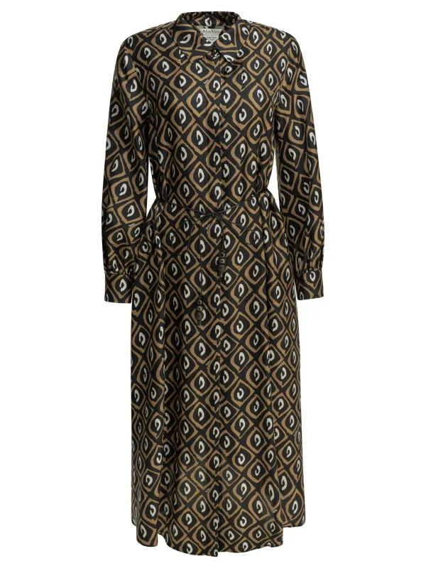 Long Chemise Dress Dresses Black made by MaxMara