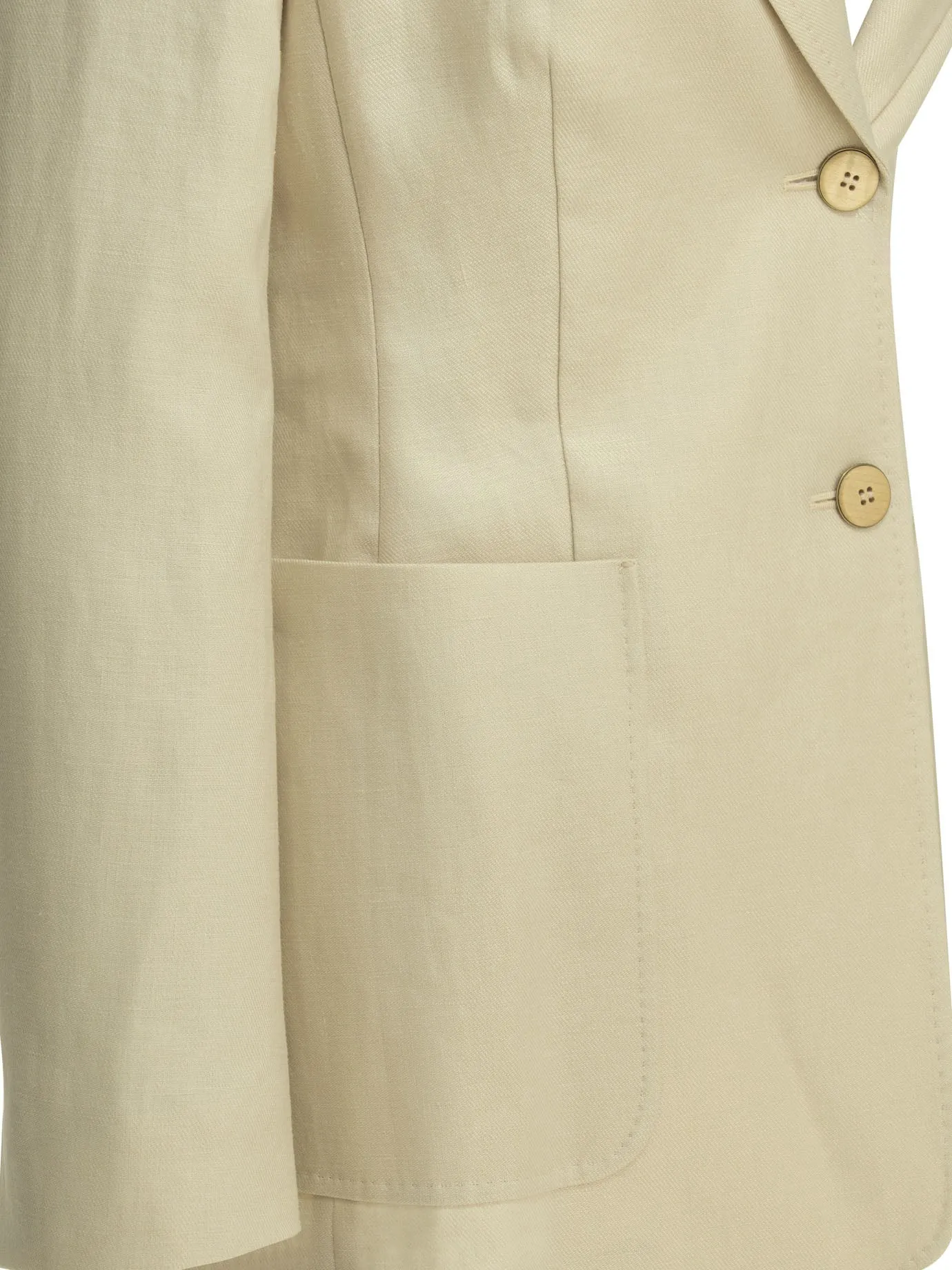Pure Linen Blazer Jackets And Coats Beige sold by Wanan Luxury product image thumbnail 4
