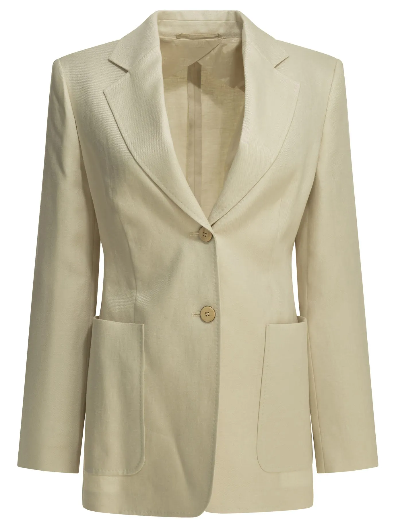 Pure Linen Blazer Jackets And Coats Beige sold by Wanan Luxury