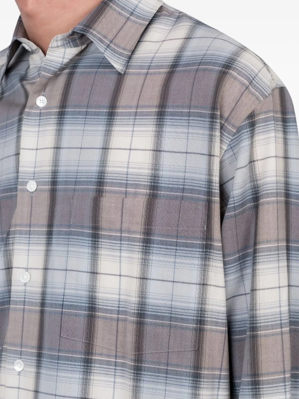 Wool Checked Shirt sold by Wanan Luxury product image thumbnail 2