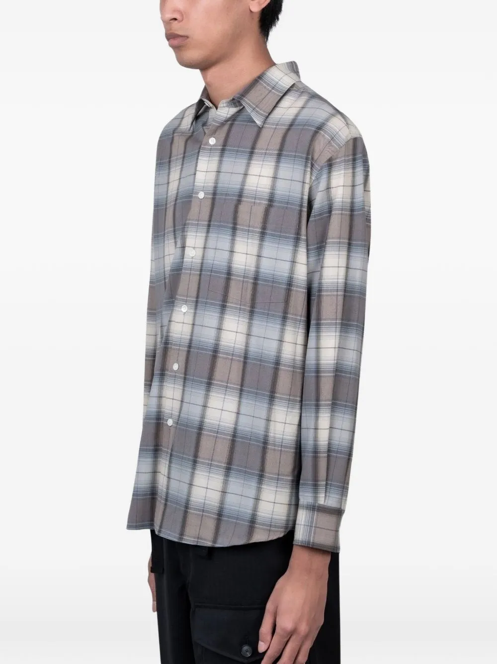 Wool Checked Shirt sold by Wanan Luxury product image thumbnail 3