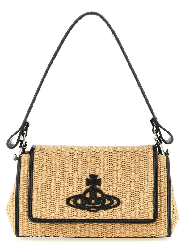 Hazel Shoulder Bags Beige made by Vivienne Westwood