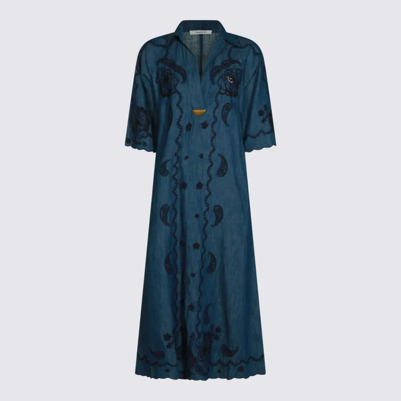 Dresses Railway Blue made by Zimmermann
