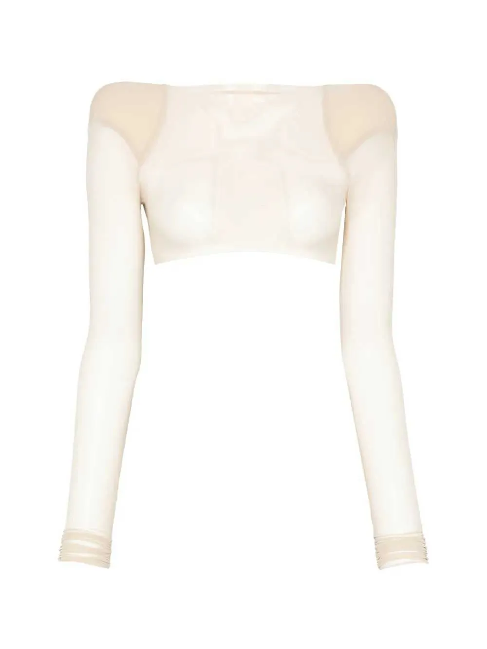 Sheer T-Shirt With Structured Shoulders sold by Wanan Luxury